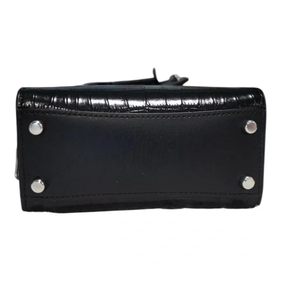 🖤 Coach Andrea Mini Carryall Satchel in Black Croc Embossed Leather | MSRP $398 - Picture 5 of 8